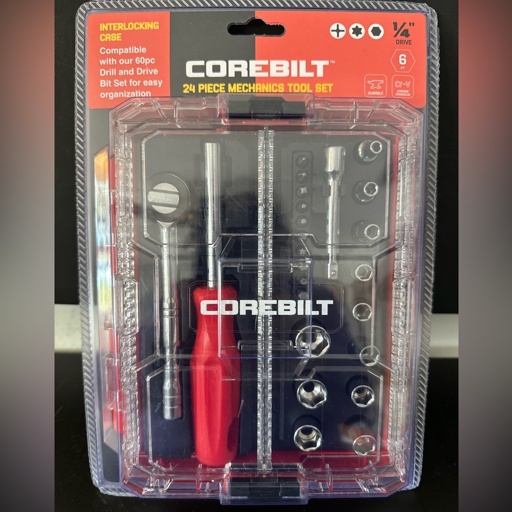 🆕Corebilt 24 Piece Mechanics Tool Set
